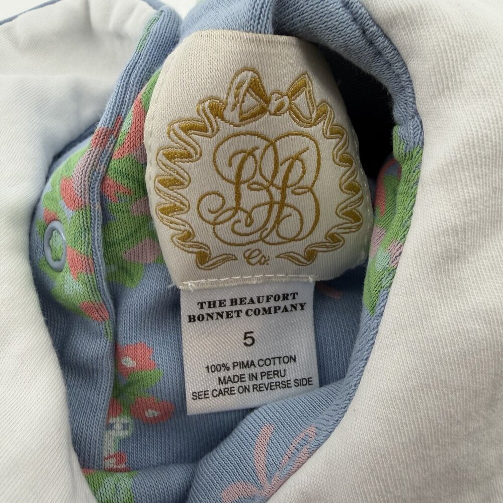 Beaufort Bonnet Company Holly Day Dress Blue Topiaries & Tangerines 5 - Picture 2 of 4